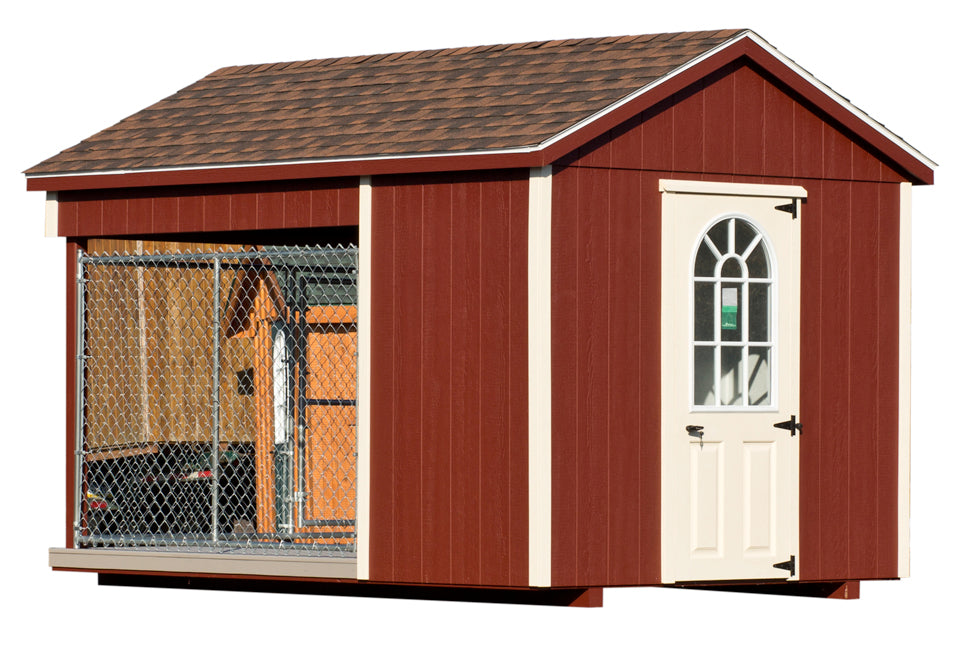 Amish Built 8 x 12 Outdoor Dog Kennel w/ 1 Run