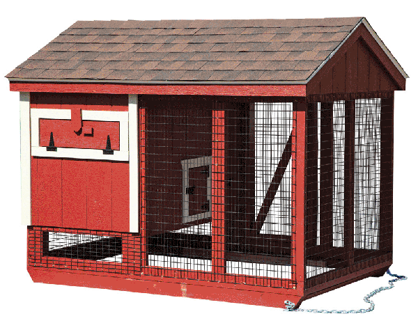 Amish Built 5' x 7' Combination Chicken Coop w/ Attached Run