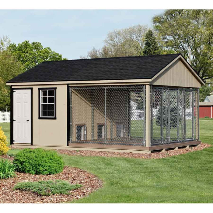 Amish Built 12 x 18 Outdoor Dog Kennel - The Dog Kennel Collection - Pet Houses Direct