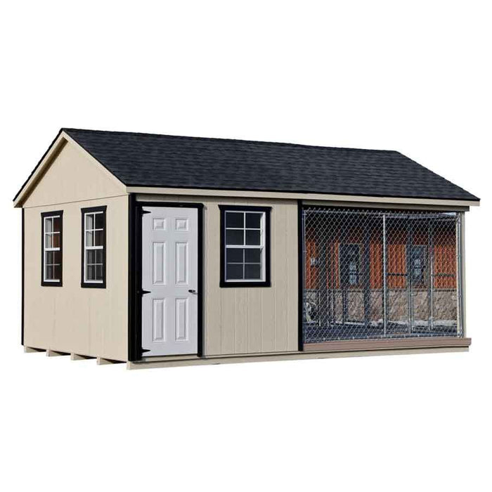 Amish Built 12 x 18 Outdoor Dog Kennel - The Dog Kennel Collection - Pet Houses Direct