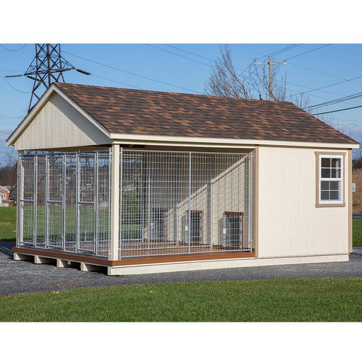 Amish Built 12 x 18 Outdoor Dog Kennel - The Dog Kennel Collection - Pet Houses Direct