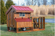 Amish Built 3×4 Tractor Chicken Coop with Cedar Stain - The Henhouse Collection - Pet Houses Direct