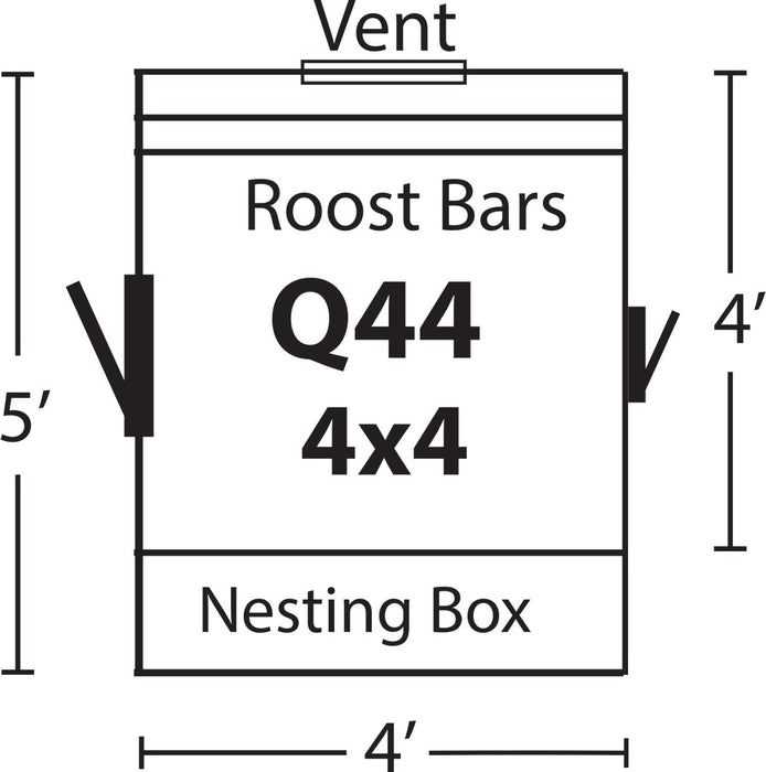 Amish Built 4×4 Quaker Chicken Coop – White/Black - The Henhouse Collection - Pet Houses Direct