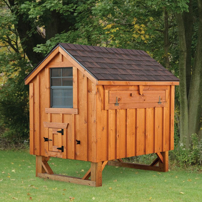 Amish Built 4W x 6L A - frame Chicken Coop - The Henhouse Collection - Pet Houses Direct