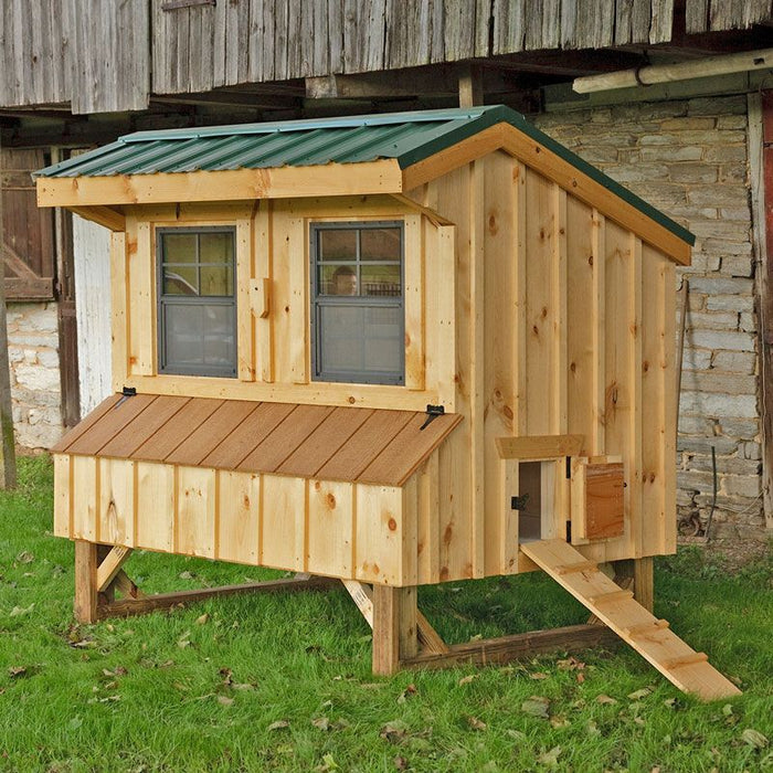 Amish Built 4W x 6L Quaker Chicken Coop - The Henhouse Collection - Pet Houses Direct