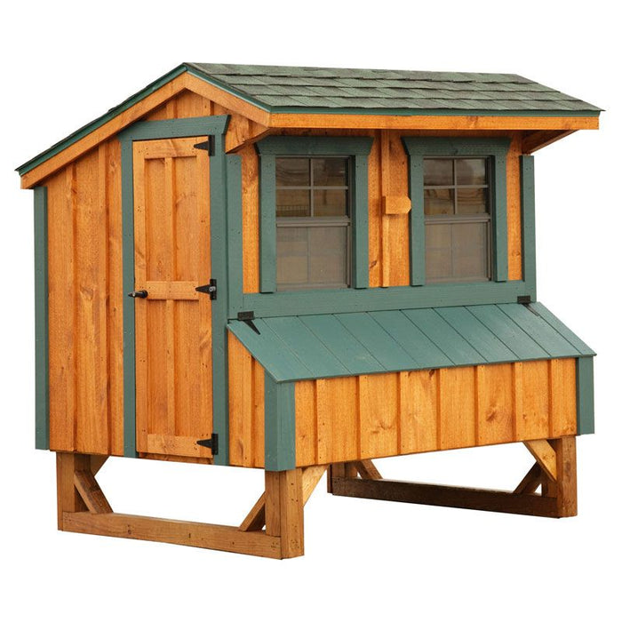 Amish Built 4W x 6L Quaker Chicken Coop - The Henhouse Collection - Pet Houses Direct