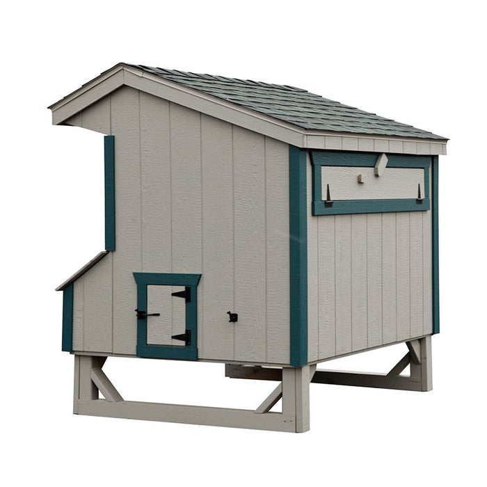 Amish Built 4W x 6L Quaker Chicken Coop with Run and Wheel Kit - The Henhouse Collection - Pet Houses Direct