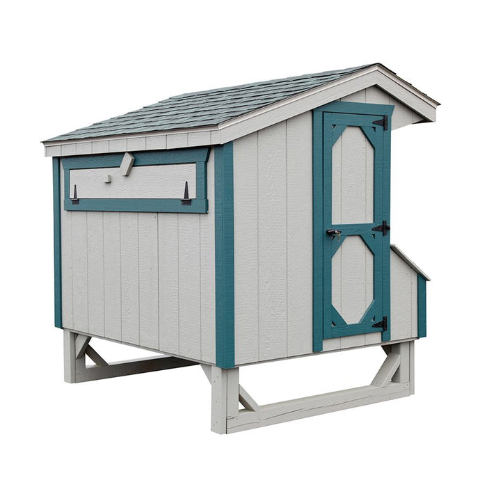 Amish Built 4W x 6L Quaker Chicken Coop with Run and Wheel Kit - The Henhouse Collection - Pet Houses Direct