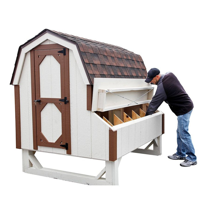 Amish Built 4W x 8L "The Dutch" Chicken Coop - Duratemp Siding - The Henhouse Collection - Pet Houses Direct