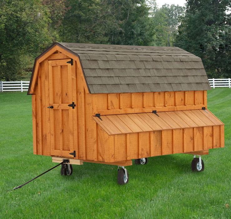 Amish Built 4W x 8L "The Dutch" Chicken Coop with Wheels - The Henhouse Collection - Pet Houses Direct