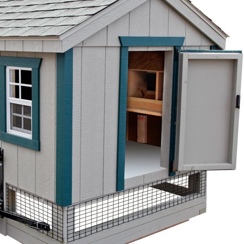 Amish Built 5' x 7' Combination Chicken Coop w/ Attached Run - The Henhouse Collection - Pet Houses Direct