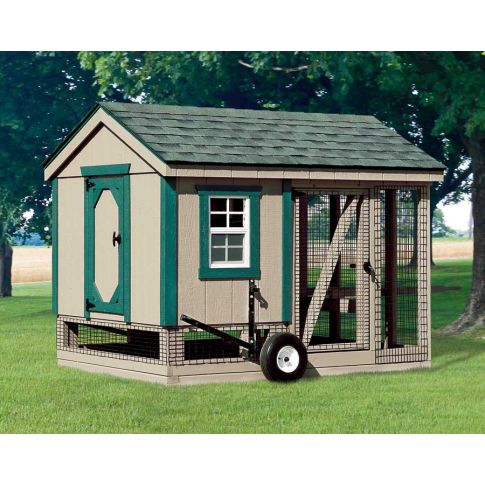 Amish Built 5' x 7' Combination Chicken Coop w/ Attached Run - The Henhouse Collection - Pet Houses Direct