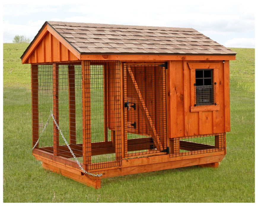 Amish Built 5' x 7' Combination Chicken Coop w/ Attached Run - The Henhouse Collection - Pet Houses Direct