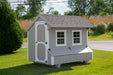 Amish Built 5×8 Quaker Chicken Coop – Gray/White - The Henhouse Collection - Pet Houses Direct