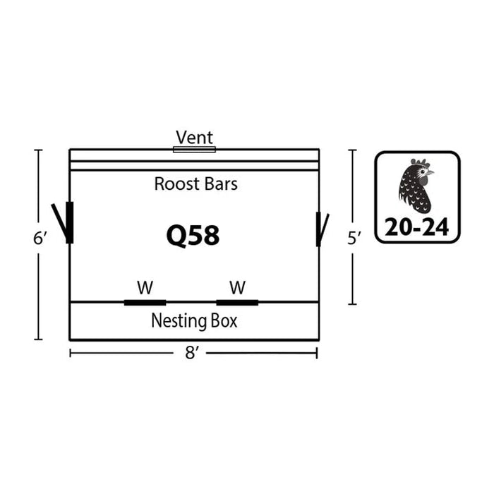 Amish Built 5×8 Quaker Chicken Coop - The Henhouse Collection - Pet Houses Direct