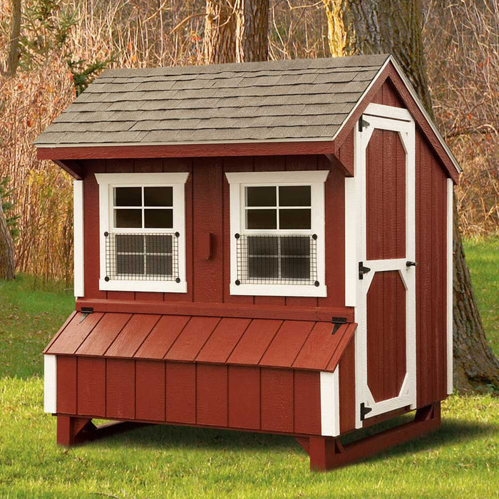 Amish Built 5W x 6L Quaker Chicken Coop - The Henhouse Collection - Pet Houses Direct