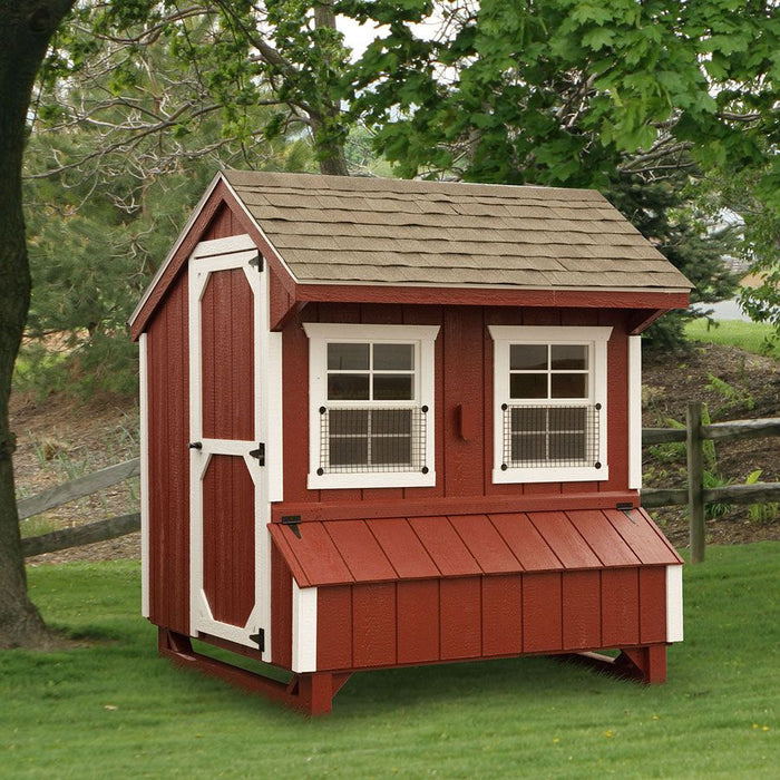 Amish Built 5W x 6L Quaker Chicken Coop - The Henhouse Collection - Pet Houses Direct