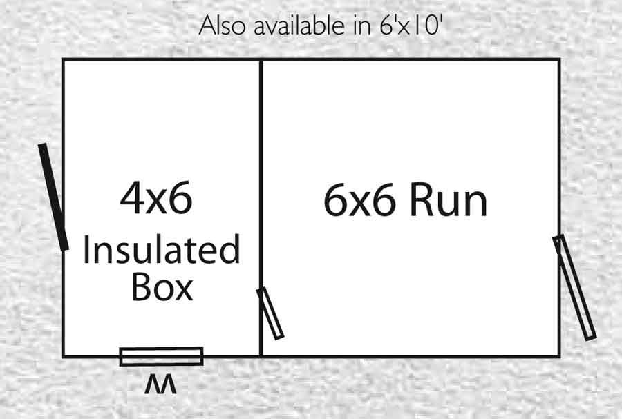 Amish Built 6 x 10 Outdoor Dog Kennel - The Dog Kennel Collection - Pet Houses Direct