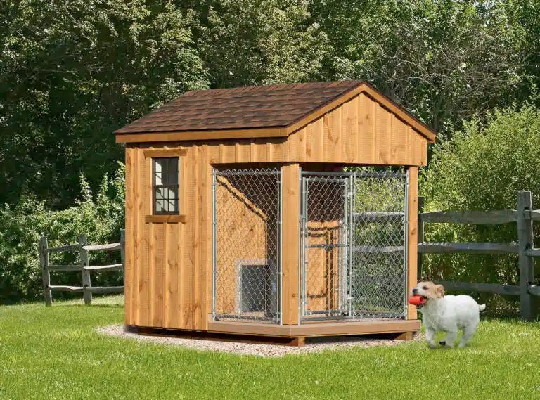 Amish Built 6×8 dog kennel - Pet Houses Direct - Pet Houses Direct