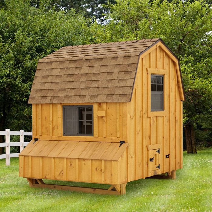 Amish Made 6W x 6L "The Dutch" Barn Style Chicken Coop