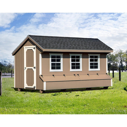 Amish Built 7W ×16L Quaker Chicken Coop - The Henhouse Collection - Pet Houses Direct