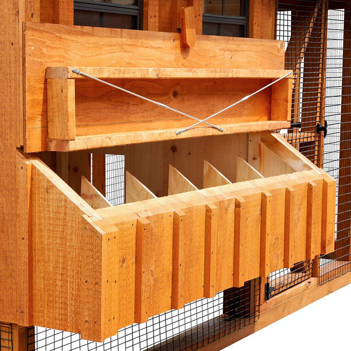 Amish Built 7W x 20L Combination Quaker Chicken Coop w/ Attached Run - The Henhouse Collection - Pet Houses Direct