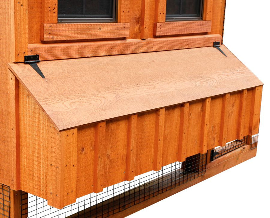 Amish Built 7W x 20L Combination Quaker Chicken Coop w/ Attached Run - The Henhouse Collection - Pet Houses Direct