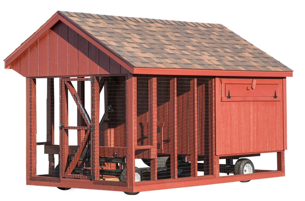 Amish Built 7W x 24L Combination Quaker Chicken Coop w/ Attached Run - The Henhouse Collection - Pet Houses Direct