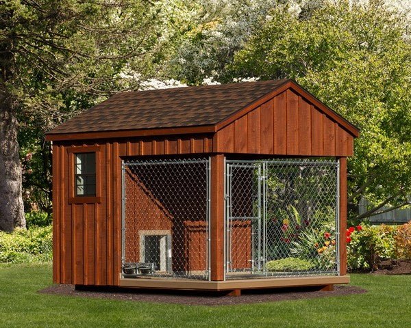 Amish Built 8 x 10 Outdoor Dog Kennel - The Dog Kennel Collection - Pet Houses Direct