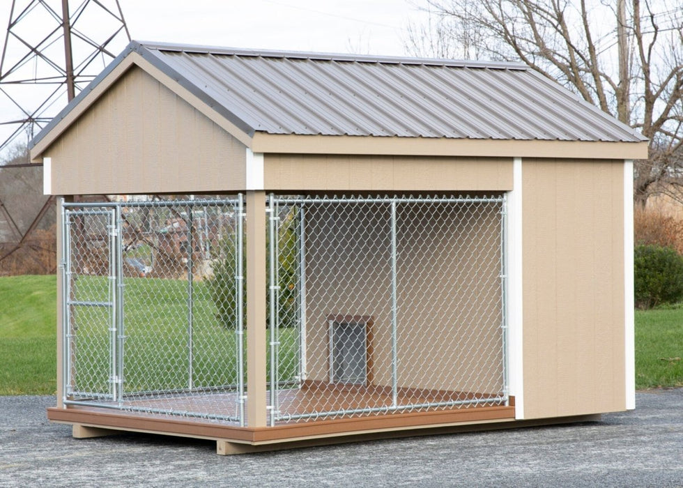 Amish Built 8 x 12 Outdoor Dog Kennel - The Dog Kennel Collection - Pet Houses Direct