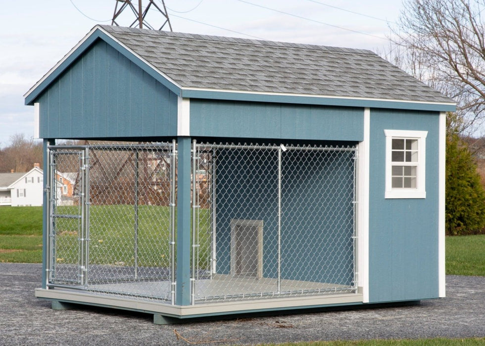 Amish Built 8 x 12 Outdoor Dog Kennel - The Dog Kennel Collection - Pet Houses Direct