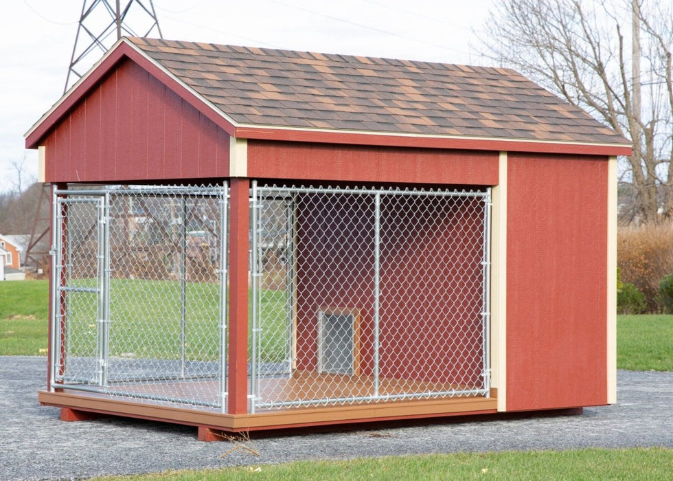 Amish Built 8 x 12 Outdoor Dog Kennel - The Dog Kennel Collection - Pet Houses Direct