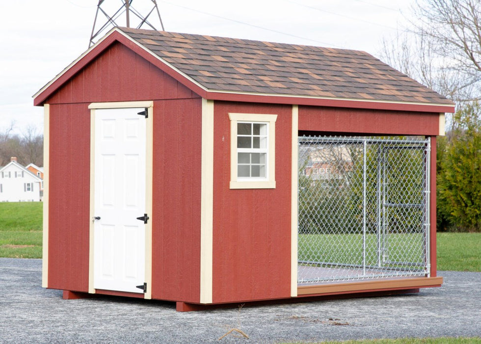 Amish Built 8 x 12 Outdoor Dog Kennel - The Dog Kennel Collection - Pet Houses Direct