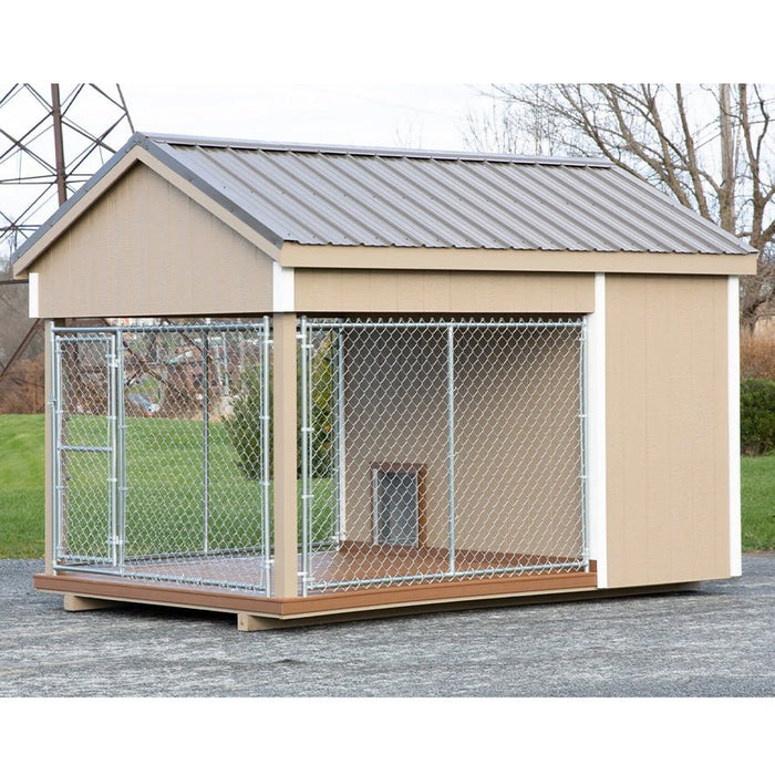 Amish Built 8 x 12 Outdoor Dog Kennel - The Dog Kennel Collection - Pet Houses Direct