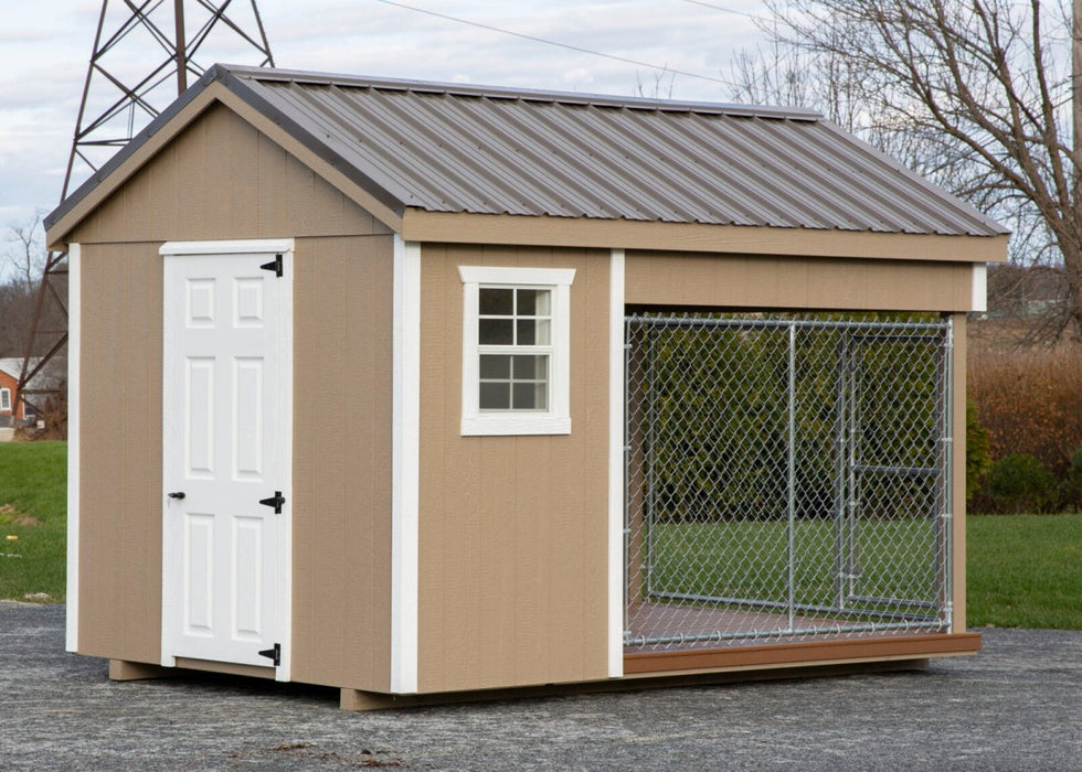 Amish Built 8 x 12 Outdoor Dog Kennel - The Dog Kennel Collection - Pet Houses Direct