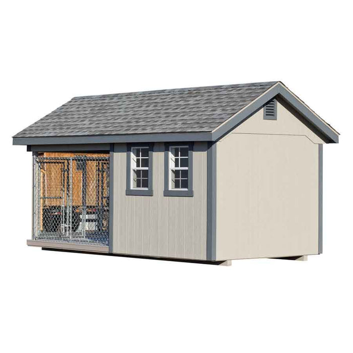 Amish Built 8 x 16 Outdoor Dog Kennel - The Dog Kennel Collection - Pet Houses Direct