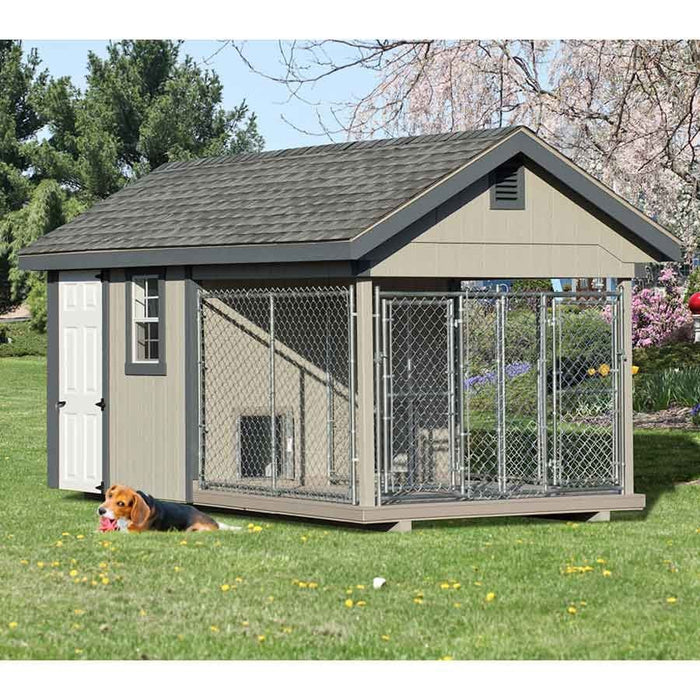 Amish Built 8 x 16 Outdoor Dog Kennel - The Dog Kennel Collection - Pet Houses Direct