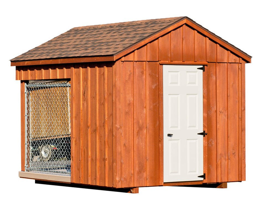 Amish Built 8x10 Outdoor Dog Kennel Fully Assembled - The Henhouse Collection - Pet Houses Direct