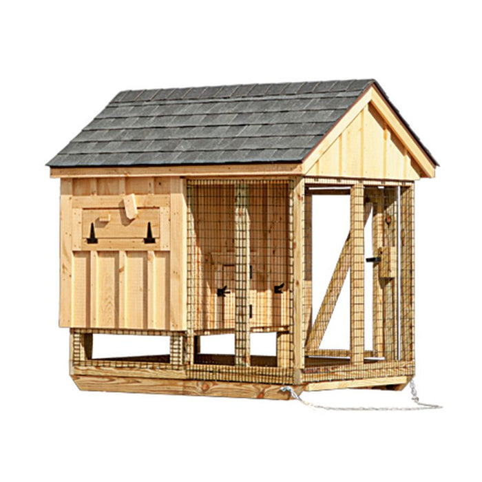 Amish Built Combination Chicken Coop w/ Attached Run 4' x 6' - The Henhouse Collection - Pet Houses Direct