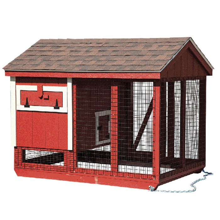 Amish Built Combination Chicken Coop w/ Attached Run 5' x 7' - The Henhouse Collection - Pet Houses Direct