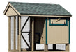 Amish Built Combination Quaker Chicken Coop w/ Attached Run 4' x 8' - The Henhouse Collection - Pet Houses Direct