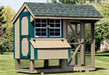 Amish Built Combination Quaker Chicken Coop w/ Attached Run 4' x 8' - The Henhouse Collection - Pet Houses Direct