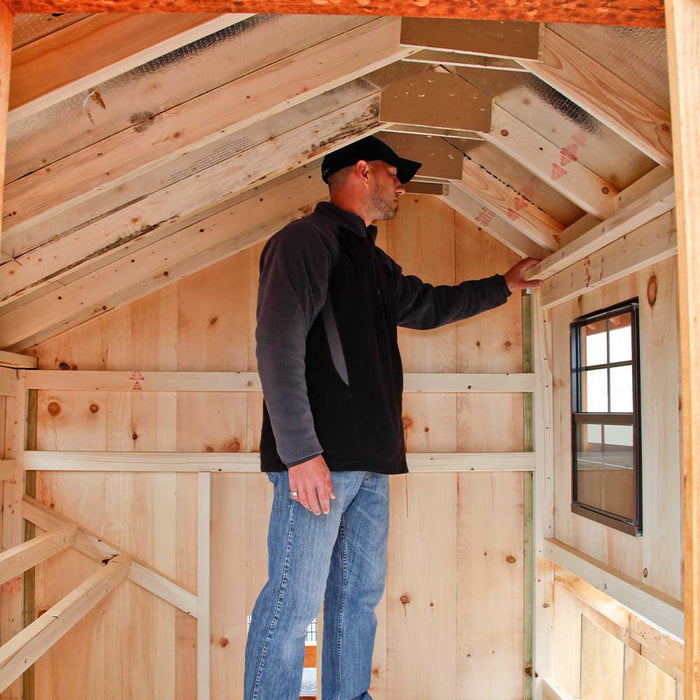 Amish Built Combination Quaker Chicken Coop w/ Attached Run 4' x 8' - The Henhouse Collection - Pet Houses Direct