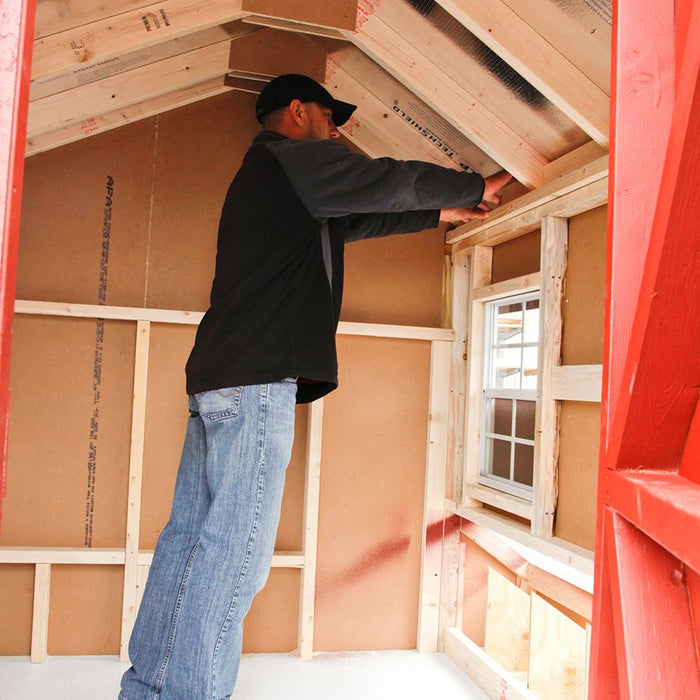 Amish Built Combination Quaker Chicken Coop w/ Attached Run 6'×10' - The Henhouse Collection - Pet Houses Direct