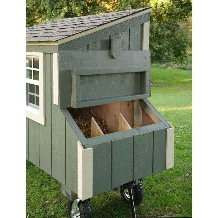 Amish Built Luxury 3W x 5L Lean - to Chicken Coop with Wheels - The Henhouse Collection - Pet Houses Direct