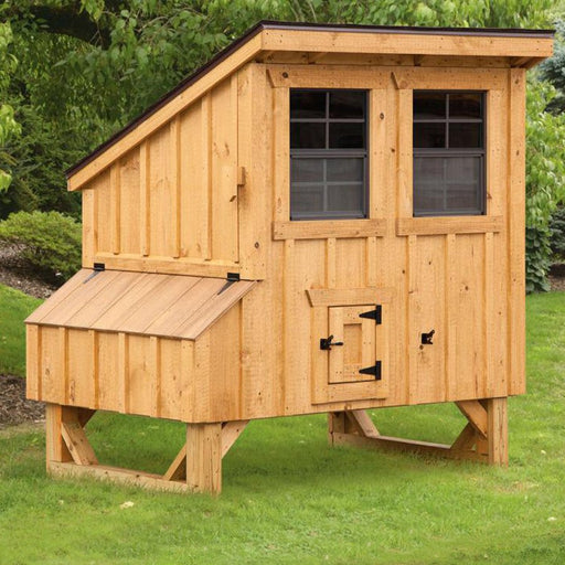 Amish Built Luxury 4W x 5L Lean - to Chicken Coop - The Henhouse Collection - Pet Houses Direct