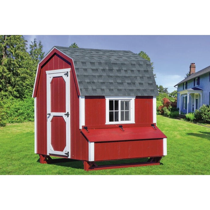 Amish Made 6W x 6L "The Dutch" Barn Style Chicken Coop - The Henhouse Collection - Pet Houses Direct