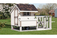 Amish Tractor Style 4W x 4L Quaker Chicken Coop with Run - The Henhouse Collection - Pet Houses Direct