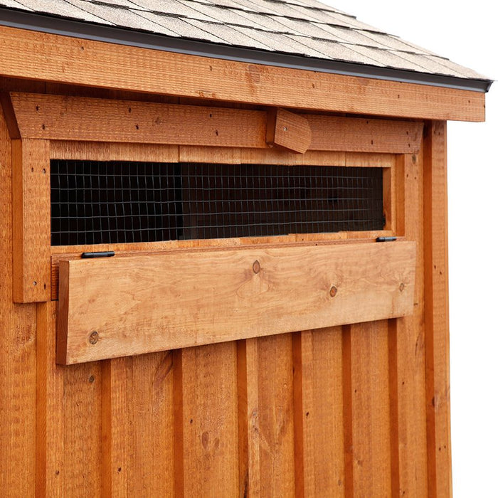 Amish Built 6×12 Combination Quaker Chicken Coop – Lt Gray/Black