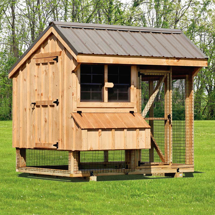 Amish Built 6×8 Combination Quaker Chicken Coop